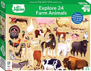 Junior Jigsaws Explore 24 Puzzle Farm Animals