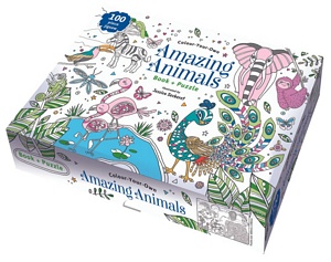 Colour Your Own Amazing Animals Book & Puzzle