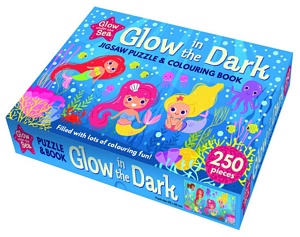 Book and Jigsaw Glow in the dark under the sea