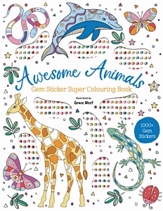 Gem art colouring Book Amazing Animals