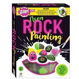 Zap Neon Rock Painting