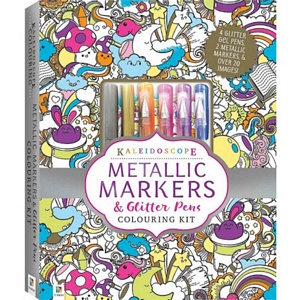 Kaleidoscope Metalic Markers and Glitter Pens Colouring