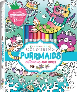 Purrmaids Octodogs Coloring Kit with 6 highlighters: Purmaids